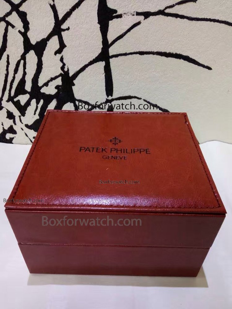 AAA Patek Philippe Red Leather Copy Larger Size Watch Box